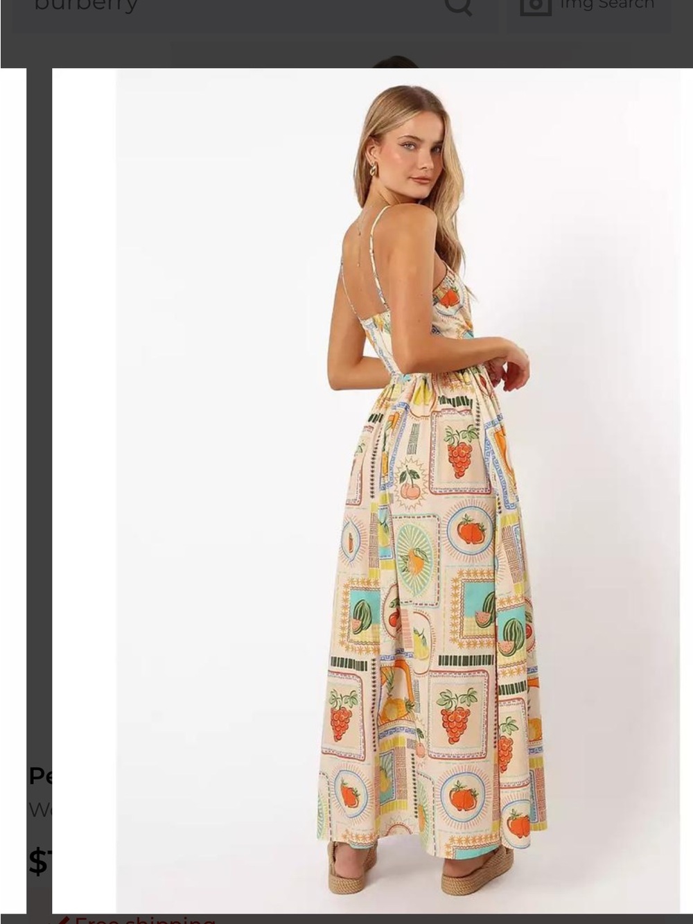 NWT Petal & Pup x Runaway The Label Madeira Dress Agata Fruit Print XS - Picture 3 of 16